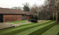 Darren Huckerby 2018 striped artificial grass