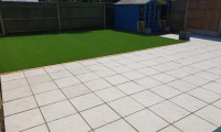 Fiji Artificial Grass and Riven Slabs Caister 2018